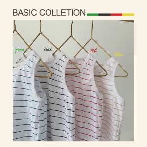 Áo thun ba lỗ trẻ em sọc màu